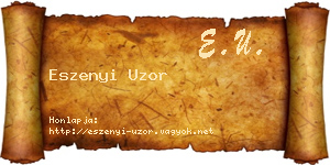 Eszenyi Uzor névjegykártya